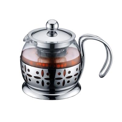 China Custom OEM Durable Heat Resistance Stainless Steel Teapot With Infuser Inside for sale