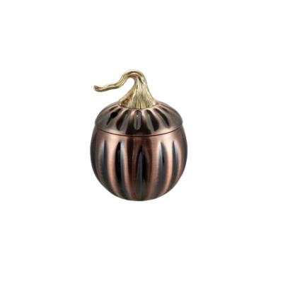 China Pumpkin Sustainable Electroplating Antique Copper Beer Mug With Lid for sale