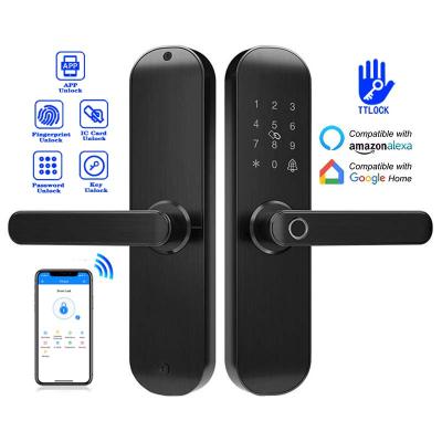 China TTLock TTLOCK VV18M Smart Door Lock WiFi Ble Electronic Fingerprint Digital Lock with Alexa Google Home for sale