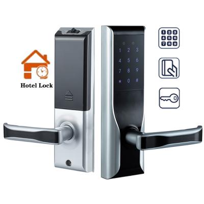 China Office Hotel Apartment Home LED Touch Screen Keypad Digital RFID Card Hotel Apartment Electronic Door Lock for sale