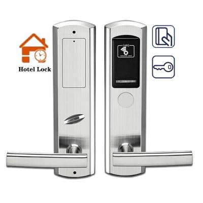 China Office Hotel Apartment Home 304 Stainless Steel Security RFID Luxury Electronic Smart Card Door Handle Keyless Lock For Five Star Hotel Hotel Apartment for sale