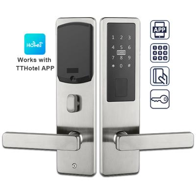 China TTlock System Home Security RFID Hotel Office Apartment Hotel Stainless Steel WiFi Digital TT Electronic Smart Hotel Door Lock for sale