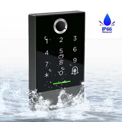 China TTlock Waterproof App Door Lock Reader Rfid Biometric Fingerprint Smart Door Access Control System Keypad K2F for sale