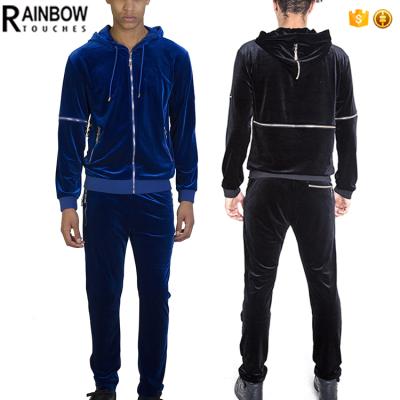 China Wholesale High Quality Custom Velvet Antibacterial Sports Tracksuits For Men for sale