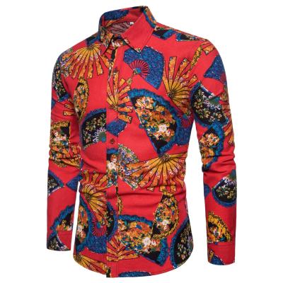 China Anti-pilling Wholesale Solid Color Long Sleeve Cotton Printing Casual Shirts For Men for sale