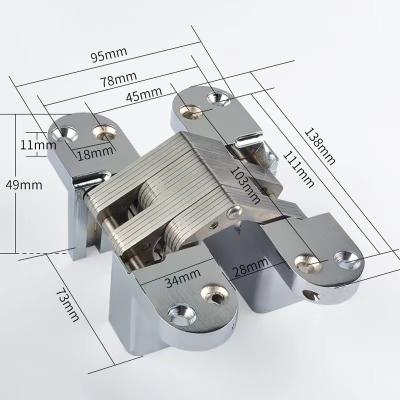 China 50lbs Capacity Invisible Mortise Fitting For 2 Holes 1-3/8 for sale