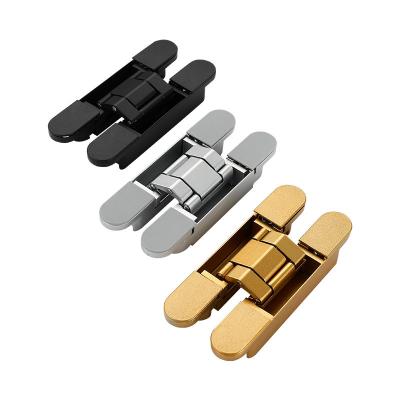 China Satin Nickel Multiple Sizes 3D Adjustable Hidden Hinge For Heavy Duty Doors for sale