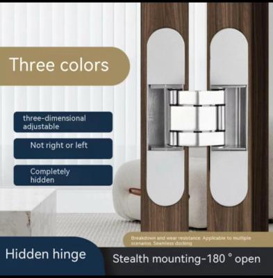 China Silent Hinge 180 3D-ADJUSTABLE CONCEALED HINGE Degree Heavy-duty Folding Door for sale