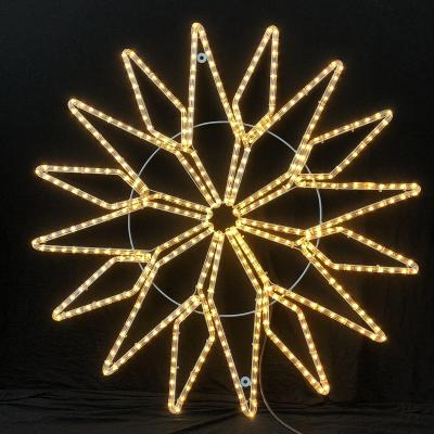 China 110V/220V LED rope light star motif light IP55 for Christmas show wedding use shopping mall commercial decorating lights for sale