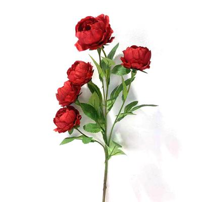 China Home Decor Artificial Faux Peony Silk Flowers For Office Home Wedding Decoration for sale