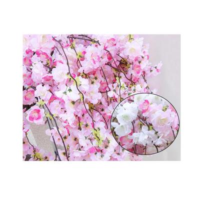 China Decorative Multiple Color Silk&plastic New Artificial Cherry Blossom Flowers Wholesale Customization Minimalist for sale