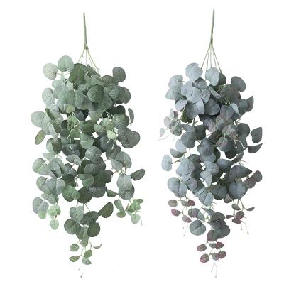 China Home Decor Artificial Hanging Eucalyptus Plants Ivy Garland Teardrop Swag Front Door Eucalyptus For Garden Wedding Decoration for sale