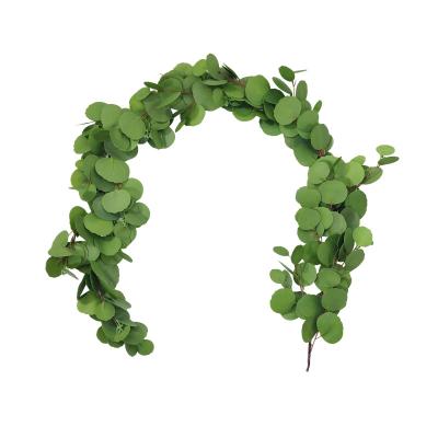 China Home Decor Artificial Vines Faux Seeded Eucalyptus Garland Greenery Leaves for Wedding Backdrop Arch Wall Decor for sale