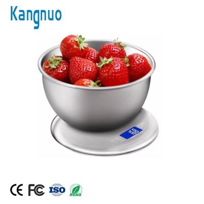 China WITH LID Amazon Free Sample 15kg Capacity Stainless Steel Food Scale 5kg 1g Electronic Digital Hot Division Digital Weighing Kitchen Scale for sale