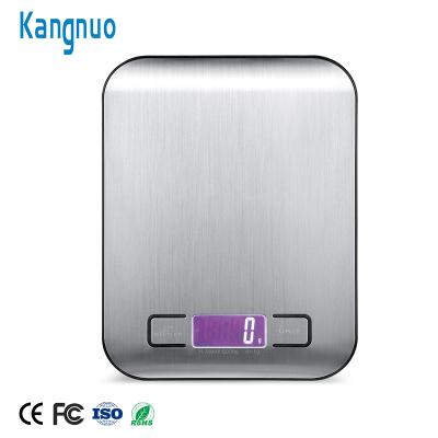 China ABS+stainless Steel Cost-effective Thin Kitchen Scale 5Kgs Digital Electronic Weight Balance Scale for sale