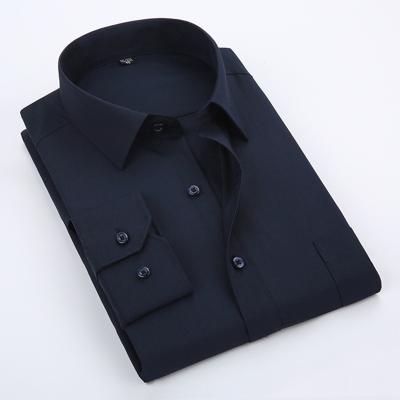 China Spring and Autumn Men's Long Sleeve Shirt White Business Casual Shirt Men's Anti-Pilling Shirt for sale