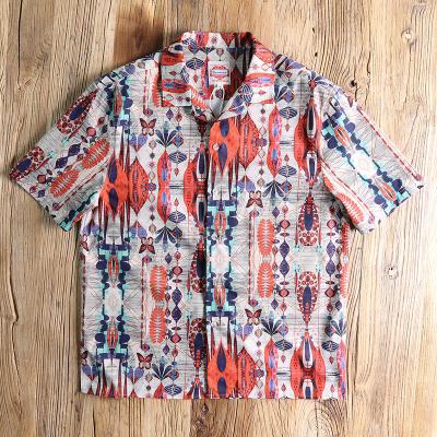 China Anti-pilling Summer Print Men's Hawaiian Short Sleeve Shirt Casual Shirt for sale