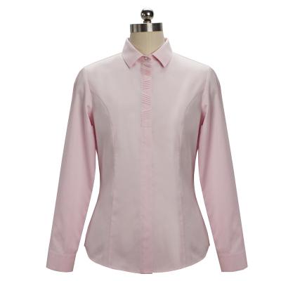 China Fashion Anti-Shrink Long Sleeve Women's Professional Ironing Free Shirt Women's Dress for sale