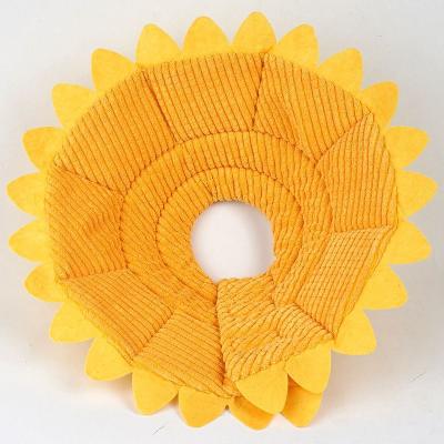 China Wholesale Pet Collar Elizabeth Circle Factory Sunflower Bandana Cat Dog E Anti-licking Stocked Collar for sale