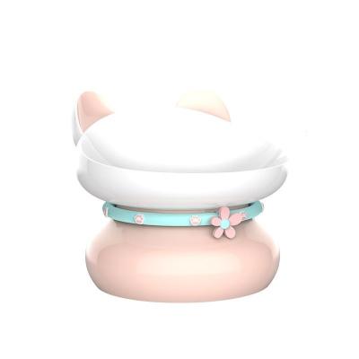 China Cat Cute Kitten Ears High Pet Bowl Ceramic Pet Feeder Non-slip And Safe Bowl for sale