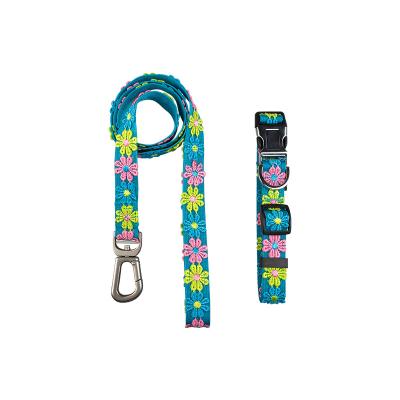 China Original Design Woven Craft Pet Hand Holding Rope Stocked Collar Set Patch Dog Leash Collar Set Dog Leash for sale