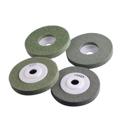 China Finish High Fine Bonding Polishing Wheel 4inch 7p 9p Nonwoven Fiber Deburring Abrasive Nylon Nonwoven Wheel for sale