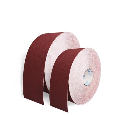 China Convenient to Hand Tear Aluminum Oxide Silicon Carbide 4inch 80m Length Sand Cloth Rolls Polishing Stain Less Cloth Rool Sand Paper for sale