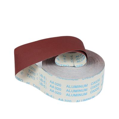 China Convenient to hand tear waterproof design sand paper roll 320 grit polishing raw wood furniture sand paper roll 120 for sale