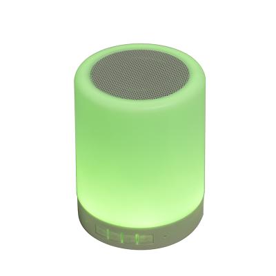 China Led Party Atmosphere Light Effect Three-glow Night Light Multifunction Fluorescent Wireless Speaker for sale