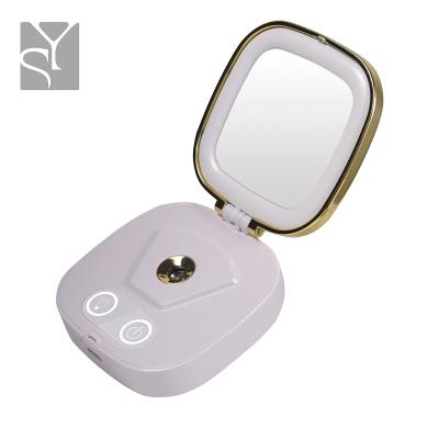 China Well-designed Humanization Handheld Technology Long Lasting Time Illuminating Nano Ionic Facial Steamer For Skin Care for sale