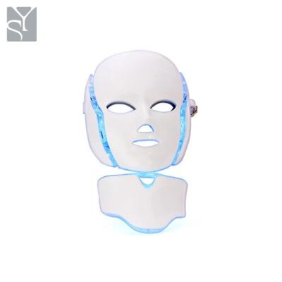 China Skin Tightening Microcurrent Skin Rejuvenation Skin Care 7 Color Face LED Therapy Hot Selling Facial Neck Mask for sale