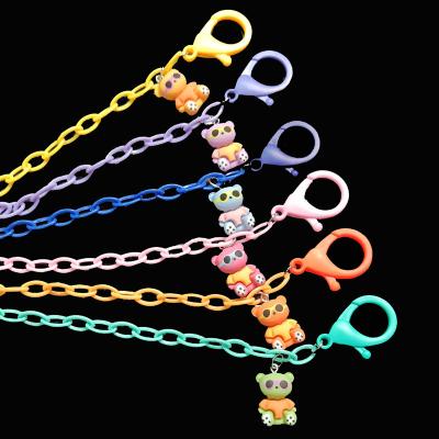 China Masking Chain Sunglasses Tie Chain 58cm Rainbow Color Hot Selling Acrylic Anti-lost Children Masking Chain Colorful Jewelry Glasses Chain for sale