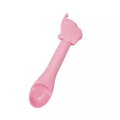 China Hot Selling Amazon Baby Non-Toxic Baby Spoon Safe Safety 100% Non-Toxic Silicone Spoon For Training for sale