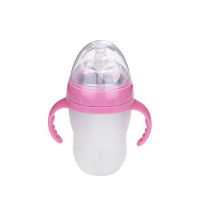 China Food Grade BPA Free Baby Water Bottle Feeding Milk Bottle BPA Free Silicone Feeding Bottle for sale