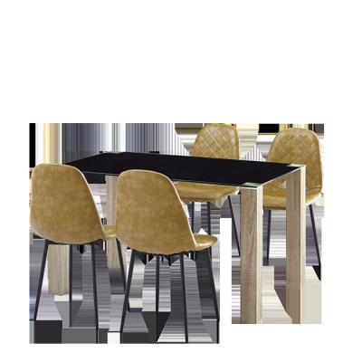 China Nuoyier 2019 modern on sale glass dining table set for sale