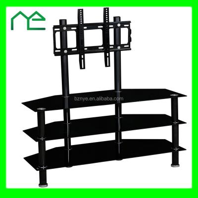 China Economical Cheap Black LCD Plasma Modern Luxury LCD TV Stand for sale