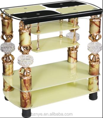 China Mordern Stocked Glass TV Stand with Mount Bracket for sale