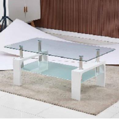 China Practical Cheap Living Room General Use Modern Furniture Table Tempered Glass And MTF Coffee Table for sale