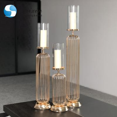 China ZT-049 Weddings Gold Birdcage Candle Holders Pillar Birdcage Candle Holder For Wedding Decorative for sale