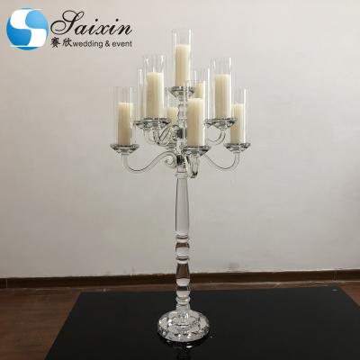 China ZT-352L 9 Arm Tall Gorgeous Crystal Chandelier Candelabra Wedding Sconces for sale