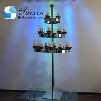 China ZT-465S 1.8M Tall European Style Floor Standing Wedding Candelabra Centerpiece for sale