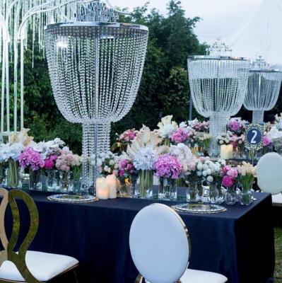 China ZT-391 Large Tall Round Event Flower Arrangement Stand With Candle Holder For Wedding Centerpieces for sale