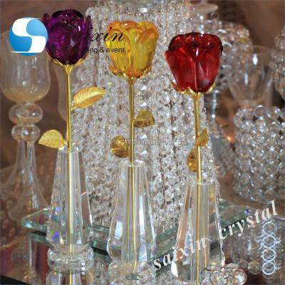 China Wedding Event Gift Wedding Favor Wholesale Crystal Rose Wedding Gift For Guests for sale