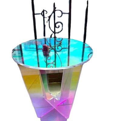 China Acrylic wedding cake stand ZT-278C fashionable colors ab color cake dessert table for party wedding decorative for sale