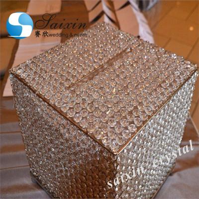 China Wedding Event Invitation Luxury Crystal Wedding Card Box ZT-198 for sale