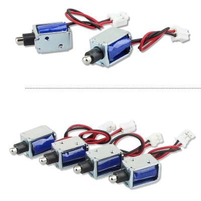 China Mini Stainless Steel Electromagnet Locking Mechanical Hardware 6v 12v DC Solenoid Valve Bistable Pull Type Solenoid for sale