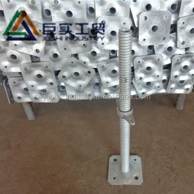 China Adjustable construction scaffolding pedestal / scaffolding feet /scaffolding shaft for sale