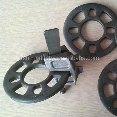 China Carbon structural steel ringlock Q345 scaffolding accessories / rosette end / ledger / diagonal brace end for sale