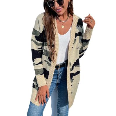 China Anti-wrinkle Fashion Unique Design Ladies Sweaters Women's Long Cardigan Coats for sale