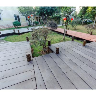 China Traditional Wood Grain Cement Exterior Weather Resistance Flooring Composite Decking for sale